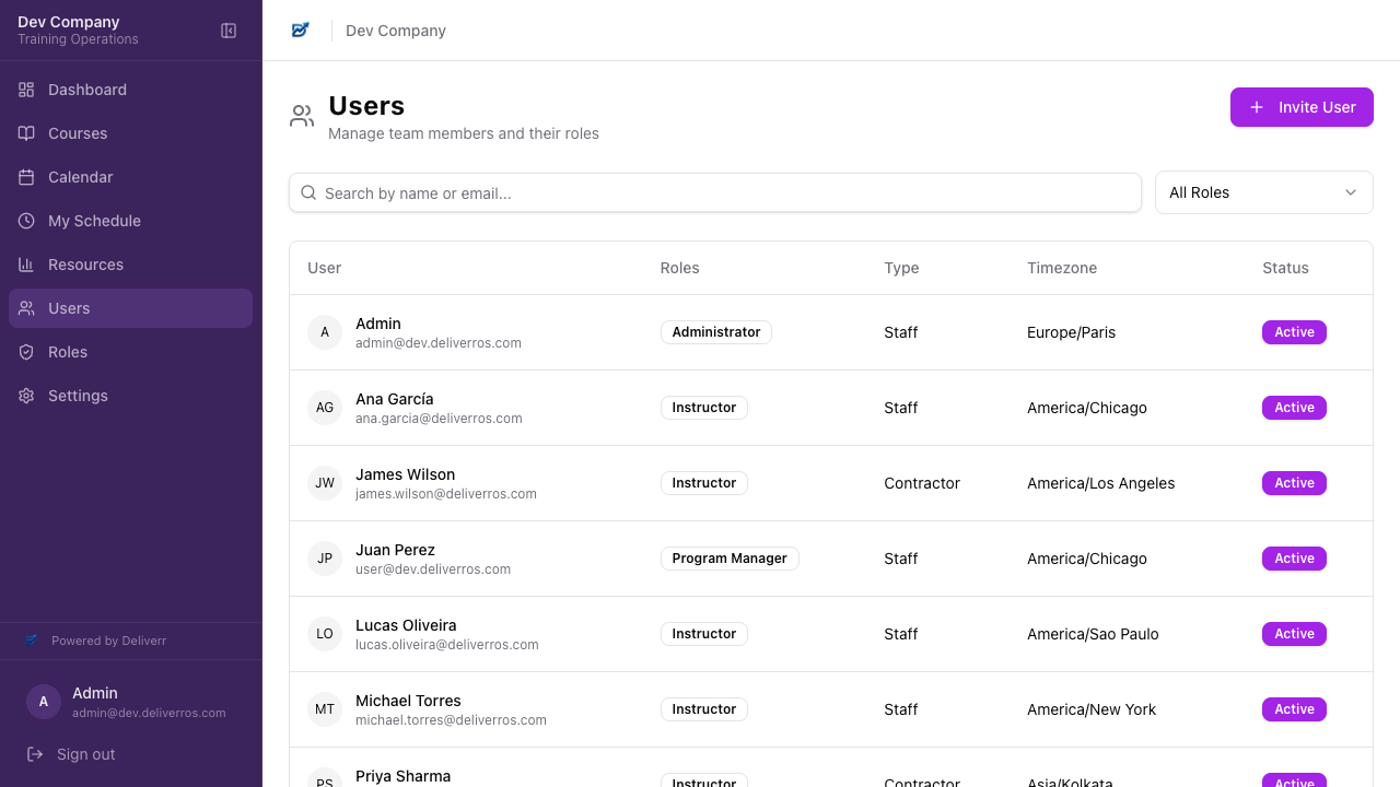 Operational visibility — risk dashboard and status tracking